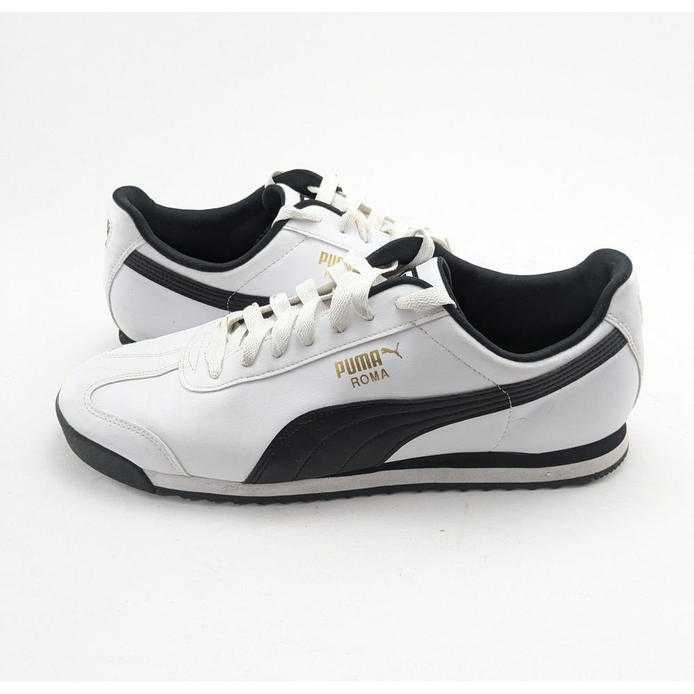 Mens PUMA Roma Basic White Synthetic Lifestyle Casual Shoes 353572-04 Size 14